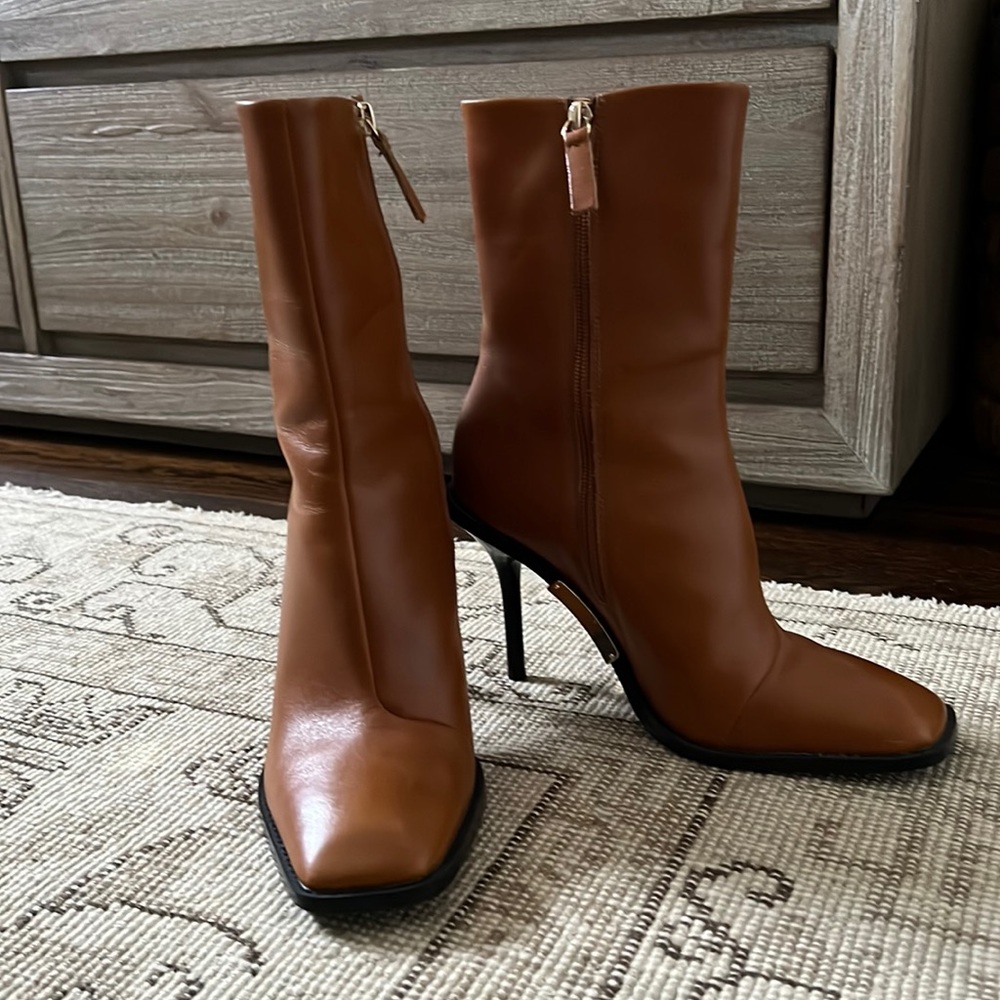ZARA Heeled Ankle Booties Size 38